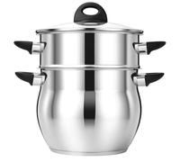 Couscoussier en Inox KLAUS Signature - Sans PFAS/PTFE - Tous Feux dont Induction - Couvercle en Verre - Tailles 20 cm