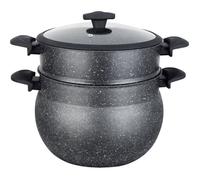Couscoussier - ROYAL SWISS - 10L - Pierre - Couvercle en verre - Tous feux compatibles