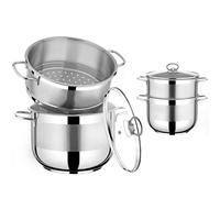 COUSCOUSSIER TOUS FEUX AVEC COUVERCLE EN VERRE 12LTR