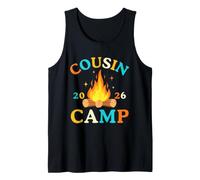 Cousin Camp 2026 Retro Campfire Family Camping Vacation Crew Débardeur