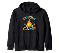 Cousin Camp 2026 Retro Campfire Family Camping Vacation Crew Sweat à Capuche