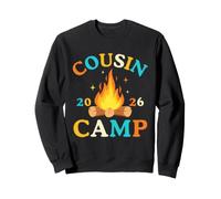 Cousin Camp 2026 Retro Campfire Family Camping Vacation Crew Sweatshirt