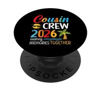 Cousin Crew 2026 Vacances d'été Plage Voyages en Famille Assortis PopSockets PopGrip Adhésif