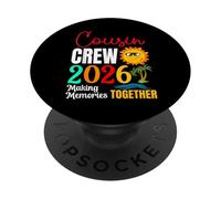 Cousin Crew 2026 Vacances d'été Plage Voyages en Famille Assortis PopSockets PopGrip Adhésif