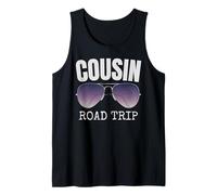 Cousin Family Road Trip Aviator Retro Travel Vacances Débardeur