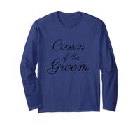 Cousin of The Groom, Wedding & Bridal, Black Script Police Manche Longue