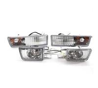 COUSOPO Feu Antibrouillard LED Lot de 4 feux antibrouillard avant transparents + clignotants pour VW pour Jetta MK3 pour Golf 1992, 1993, 1994, 1995, 1996, 1997