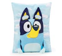 Coussin 3D Bluey en peluche bleue ultra douce - Dimensions : 38,1 cm