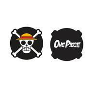 Coussin 3D - One Piece - 35 cm - Noir - Rond - Enfant