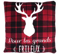 Coussin 40X40 cm COSY FRILEUX rouge/blanc