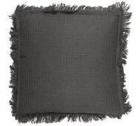 Coussin 40x40 cm déhoussable en coton style gaufré coloris gris anthracite - Altobuy Gris G