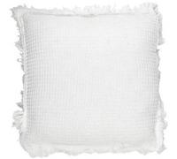 Coussin 40x40 cm déhoussable en coton style gaufré coloris ivoire - - ALTOBUY Blanc G
