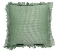 Coussin 40x40 cm déhoussable en coton style gaufré coloris vert sauge - Altobuy Vert sauge G