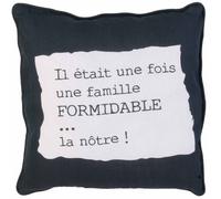 Coussin 40x40 cm EN FAMILLE Noir/Blanc Une famille formidable