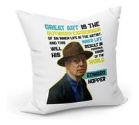 Coussin 40x40 cm Great Art is the Outward Expression Edward Hopper Quotes Inspirational Painter Blanc G
