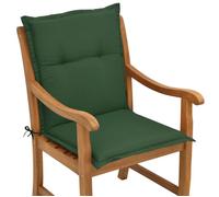Beautissu Coussin extérieur Jardin pour Chaise Loft NL - 100x50x6cm Vert foncé - Coussin Bas Dossier - Coussin Chaise Jardin de Haute qualité