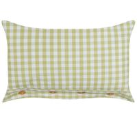 Coussin à Boutons Moderne Décoratif Accessoire 40 x 60 cm Vert Olive et Blanc Ta