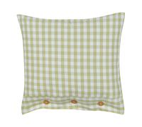 Coussin à Boutons Moderne Décoratif Accessoire 45 x 45 cm Vert Olive et Blanc Ta