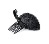 Coussin à cheveux bouffant noir avec pinces volumineuses, tampon à cheveux moelleux, peigne à chignon en éponge et base de cheveux Bump It Up pour femmes et filles, pinces et barrettes, outils de