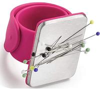 Coussin à épingles à Coudre magnétique,1PCS Bracelet à Broches magnétiques,Coussin magnétique à épingles à Coudre,Porte-épingles magnétique avec Bracelet pour Bricolage Couture de Broderie