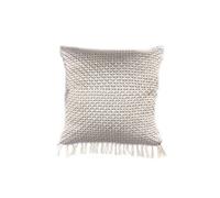 The Home Deco Factory - Coussin à franges Ethnical - L. 40 x l. 40 cm - Blanc - Ethnical Blanc