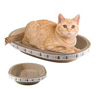 Coussin à gratter pour chat - Carton griffoir de forme ovale haute densité pour chat - Meubles pour chats - Coussinets à gratter pour chats d'intérieur - Poteau à gratter
