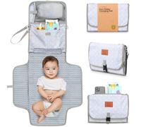 Coussin à Langer Pour Bébé - Tapis à Langer Portable Imperméable à L'eau - Station à Langer Pliante - Coussinets à Langer De Voyage - Pochette à Langer - Cadeau Pour Bébé (Gray Mod)