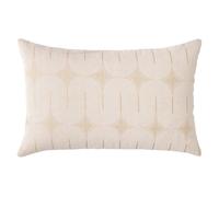 Coussin déhoussable ONDINE 40 x 60 cm - Polycoton imprimé métallisé - Coloris Blanc - Taille: 40x60cm - Coloris: Blanc