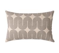 Coussin à Motifs Métallisés "Ondine" 40x60cm Beige & Noir