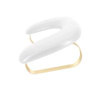 Coussin à ongles portable antidérapant en forme de U pour salon de manucure en acrylique Blanc