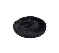 Coussin à poils longs pour chien - Diamètre 95cm Noir