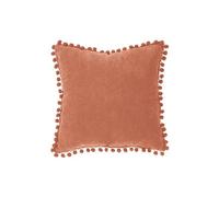 Atmosphera Créateur d'intérieur – Coussin à pompons Jao – 40 x 40 cm – Terracotta G