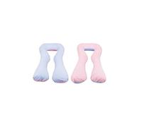 Coussin Usages Multiples Bleu Carreaux Rose Carreaux