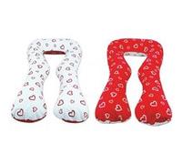 Coussin Usages Multiples Coeurs Blancs Sur Fond Rouge - Coeurs Rouges Sur F