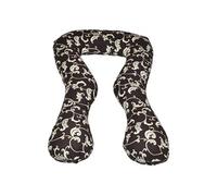 Coussin Usages Multiples Dessin Floral Sombre