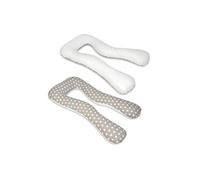 coussin à usages multiples pois sur fond gris blanc