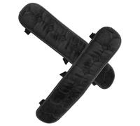 Coussin Accoudoir Chaise Gaming Noir en Velours Cristal, Antidérapant | Housse Réglable, Protège L’usure, Facile à Retirer et Nettoyer, pour Fauteuil Roulant et Bureau