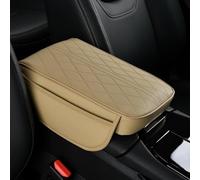 Coussin Accoudoir Voiture pour Chevrolet Camaro SS 2010-2015, Voiture Accoudoir Pad Imperméable Anti-Rayures Housse D'accoudoir pour Console Centrale,C/Beige