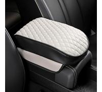 Coussin Accoudoir Voiture pour Porsche Cayenne 5- Tür SUV (9Y0/ 3. Gen) 2019-2025, Cuir Console Centrale Protection Accoudoir Central Coussin Accessoire,D/White
