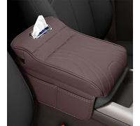 Coussin Accoudoir Voiture pour Renault Kadjar 2015-2025, Housse Accoudoir Voiture Cuir, Housse De Console Centrale Mousse mémoire Pad Box,F/Mocha Brown-Large