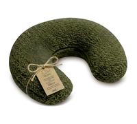 Coussin allaitement bébé forme C coussin d'allaitement Nursing Pillow | 130 cm demi-lune nourrisson maternité · housse Bouclé amovible déhoussable lavable · ergonomique · OEKO-TEX · Vert olive