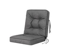 Coussin anthracite imperméable pour fauteuil ou transat - 50 cm