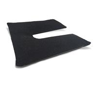 Coussin anti-escarres en gel, Gel à flottaison liquide, Forme de fer à cheval, 40 x 40 x 6 cm, Noir