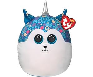 Coussin antistress Ty Squish a boos Medium Helena Le Husky - Bleu - TY - Coussin antistress - Plush