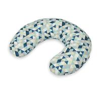 Coussin appui-tête triangles bleus