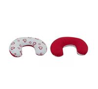 Coussin Appui-Tte Coeurs Rouges Sur Fond Blanc - Rouge