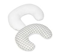 Coussin Appui-Tte Triangles Blancs Et Gris Blanc