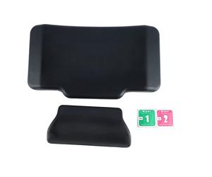 Coussin arrière de boîtier supérieur arrière de moto, coussin arrière de dossier de passager en cuir PU, coussin d'amortissement de support de dossier de passager de boîte arrière autocollante