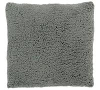 Coussin aspect laine extra-doux gris 40x40