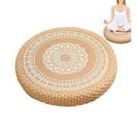 Coussin assis au sol rond - coussin de siège de yoga de méditation bohème | Tapis de sol confortable pour la relaxation, coussin rembourré doux pour la pratique à la maison, assise avec